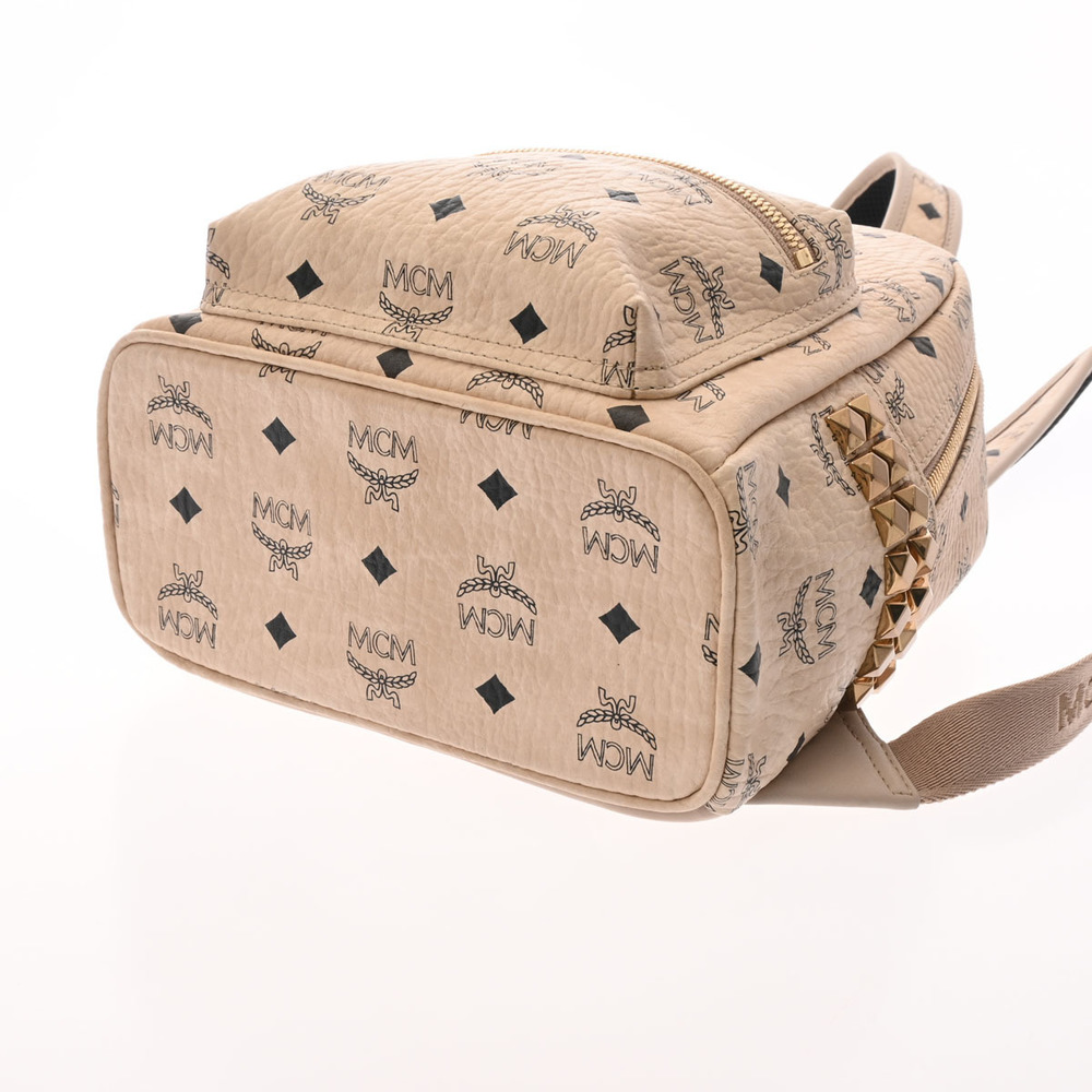 Mcm Backpack Side Studs Gold Hardware Calf Rucksa… - image 7